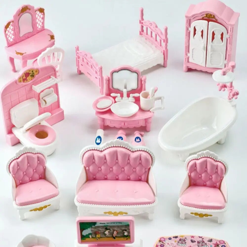 Kitchen Gadgets On Sale - ホット販売かわいいかわいいピンク 10 アイテム/ロットミニチュアドールハウス家具アクセサリー子供のおもちゃキッチン調理のもの女の子のギフト