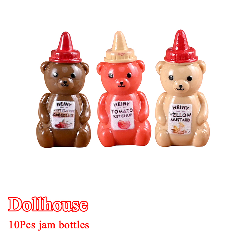Kitchen Gadgets Website - 10 個 1/12 ドールハウス模擬リトルベアジャムボトルドールハウスミニキッチン装飾ドールハウスアクセサリーごっこ遊びおもちゃ