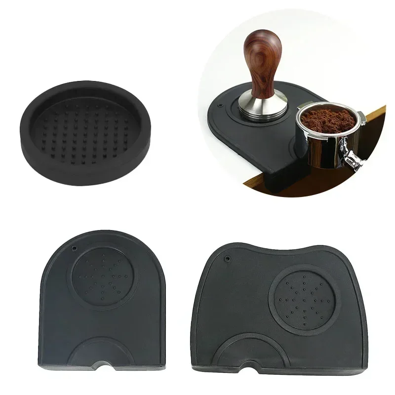 Kitchen Gadgets Website - コーヒーパウダーパッド滑り止めシリコンタンピングステーションエスプレッソマット家庭用カフェバリスタツールブラックアクセサリーキッチン用品