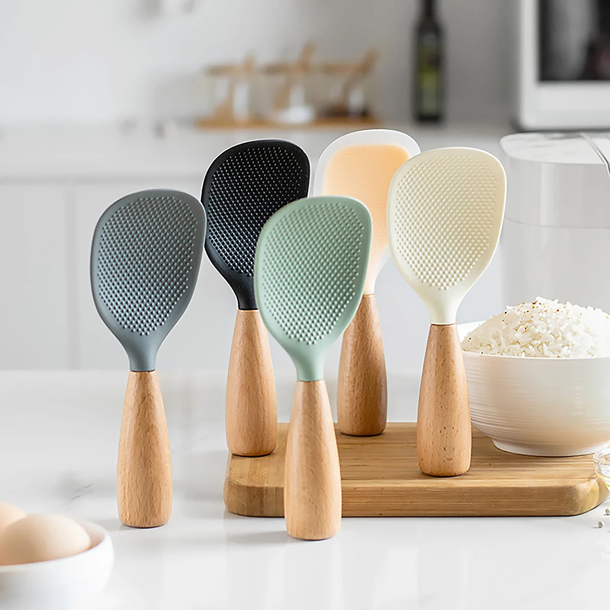 Kitchen Gadgets On Sale - シリコン製のサスペンションスプーン,調理器具,フォーク付き電気調理器,家庭用