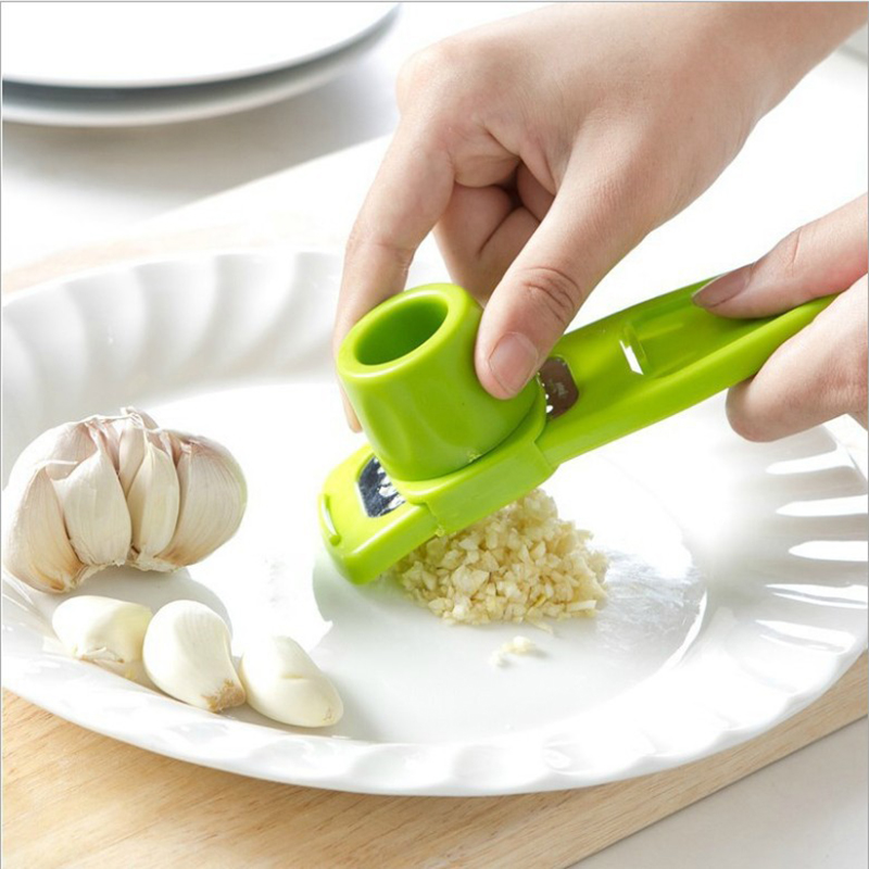 Kitchen Gadgets Gifts - 1 パックミニガーリックグラインダークリエイティブガーリックプレスキッチンガーリックマッシュ手動ガーリックマッシュグリーンキッチンガジェット