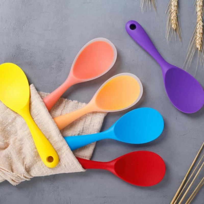 Kitchen Gadgets On Sale - 1 個シリコンスプーンノンスティック調理スプーン抗火傷ポット米高温耐性スプーン耐久性のあるキッチンガジェット