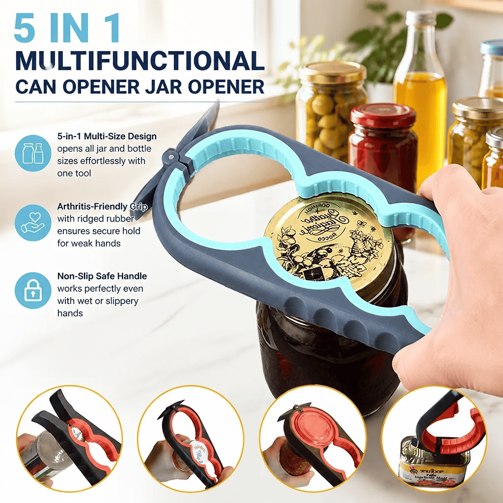 Kitchenaid Kitchen Gadgets - ジャー・オープナー 5 in 1 ボトルオープナー 関節炎対策