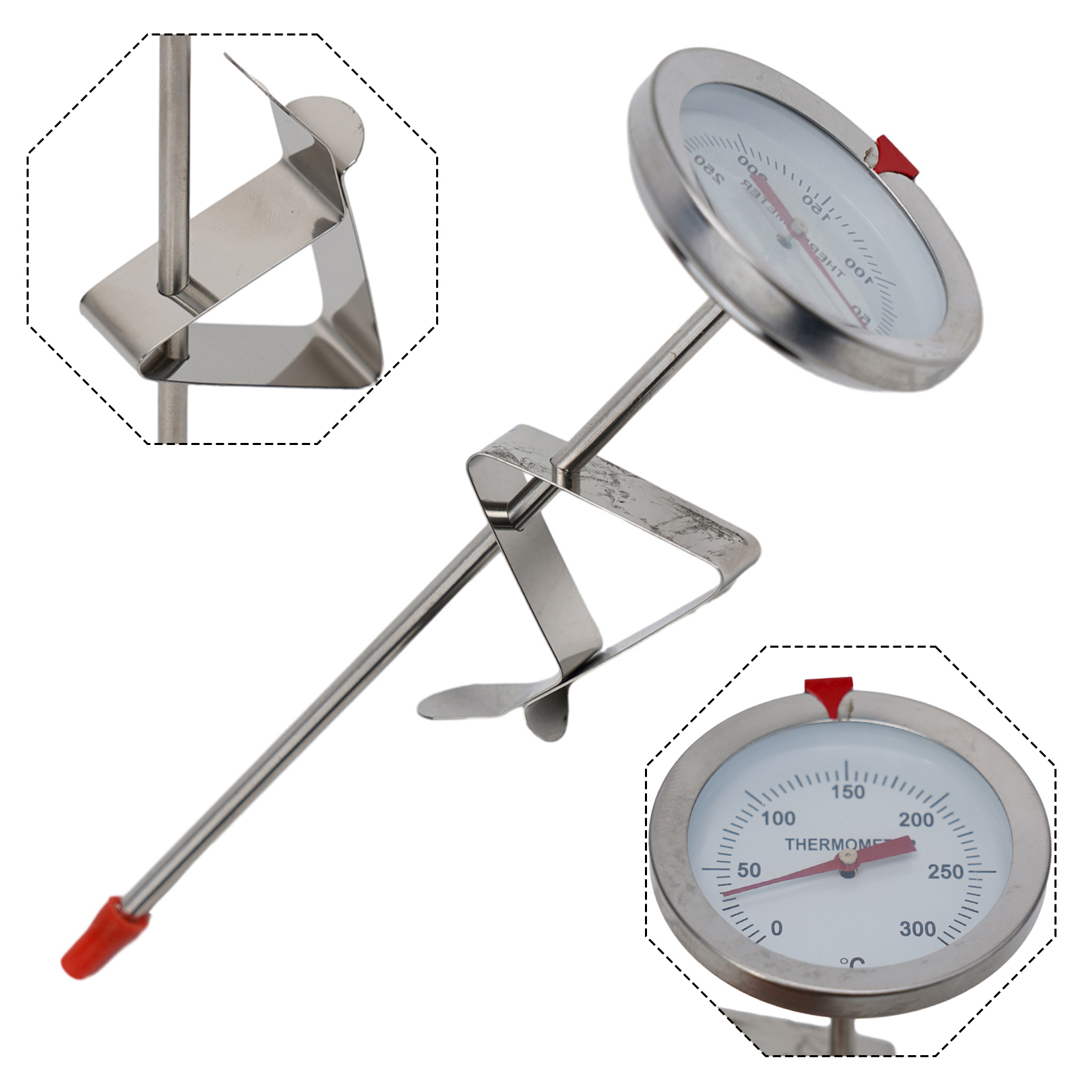 Kitchen Gadgets Gifts - ステンレス鋼プローブ温度計キッチンツール調理温度計0〜300 ℃ ミルク コーヒー 食品 肉
