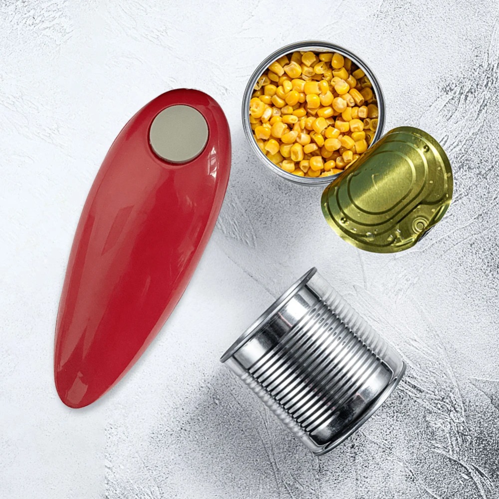 Electric Can Opener - ポータブルハンズフリー電動缶切り 省力万能自動缶切り 電池式ワンタッチジャーオープナー 高齢者向け