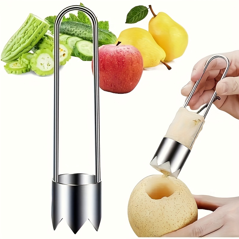 Kitchen Gadgets Website - ステンレス製果物野菜芯抜き器、ピーマン種子除去ツール、リンゴ梨芯抜きカッター、キッチンアクセサリーガジェット
