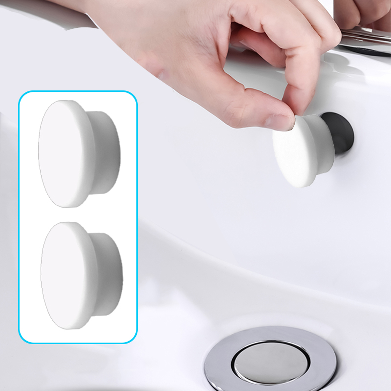 Kitchen Gadgets Website - 2/4/8PC バスルームゴム製洗面器オーバーフローリング キッチンシンク洗面器排水シールストッパー 浴槽排水キャッププラグアクセサリー