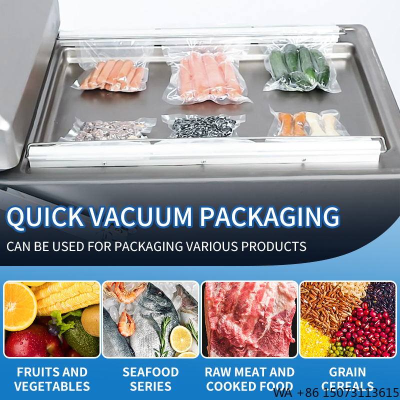Food Vacuum Sealer - DZ-500業務用真空シーラー、ダブルチャンバー式、商品のパウチ包装用、ダブルチャンバー真空包装機