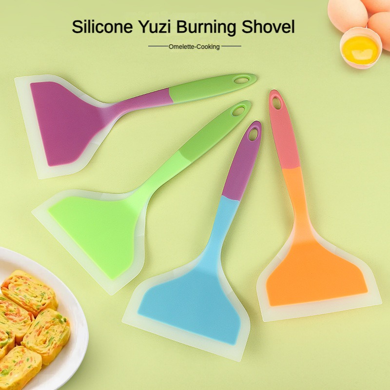 Kitchen Gadgets On Sale - タマゴ焦げ付き防止シリコンヘラ、厚手の卵焼きヘラ、フライパン、スペシャル、1個