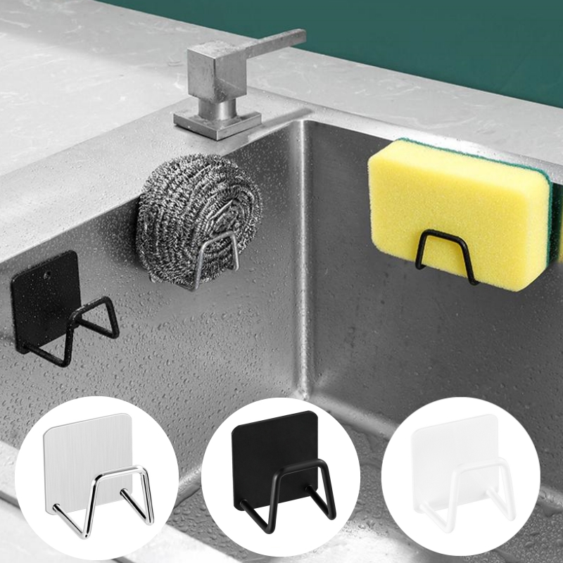 キッチンステンレス鋼シンクスポンジホルダー自己粘着排水乾燥ラ - Kitchen Gadgets Storage Ideas のレビューと価格