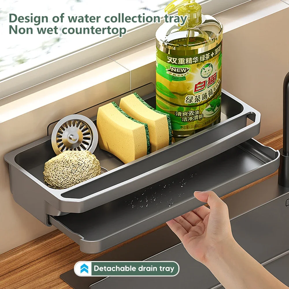 キッチンシンクオーガナイザー排水ラック自己排水棚スポンジホル - Kitchen Gadgets Storage Ideas のレビューと価格