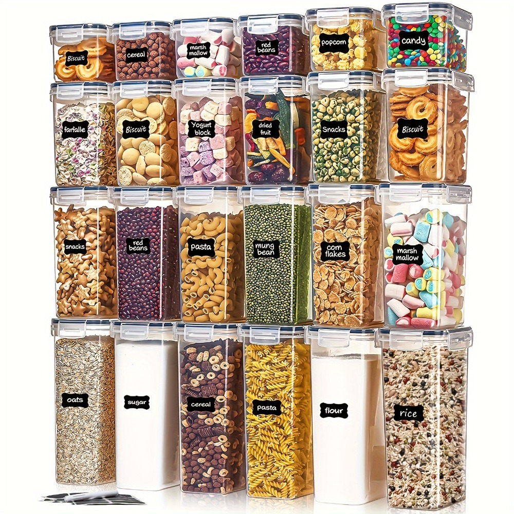 24個入り食品保存容器 12箱 12蓋 気密パントリーオーガ - Kitchen Gadgets Storage Ideas のレビューと価格