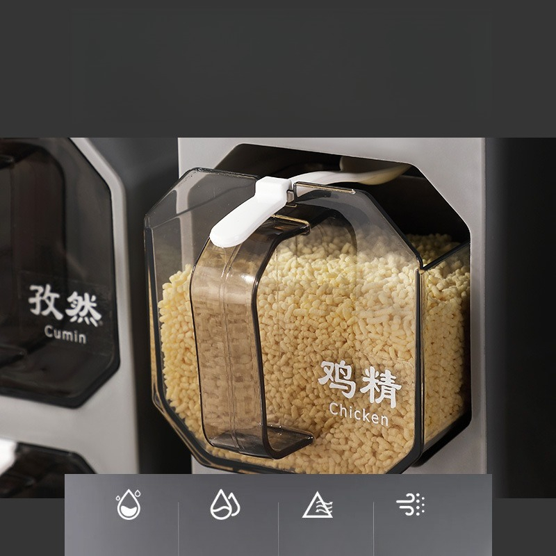 ノーパンチ調味料ボックス 家庭用キッチン壁掛け塩調味料ジャー - Korean Kitchen Gadgets のレビューと価格