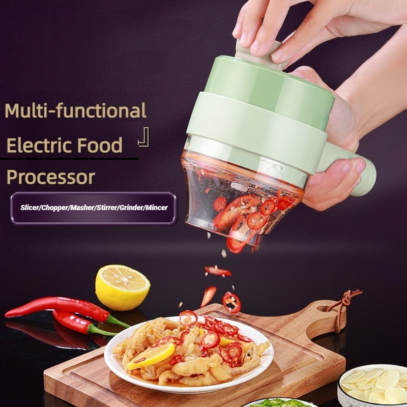 ワイヤレス電気フードプロセッサー、野菜カッター、フルーツスラ - Kitchen Gadgets Gifts のレビューと価格