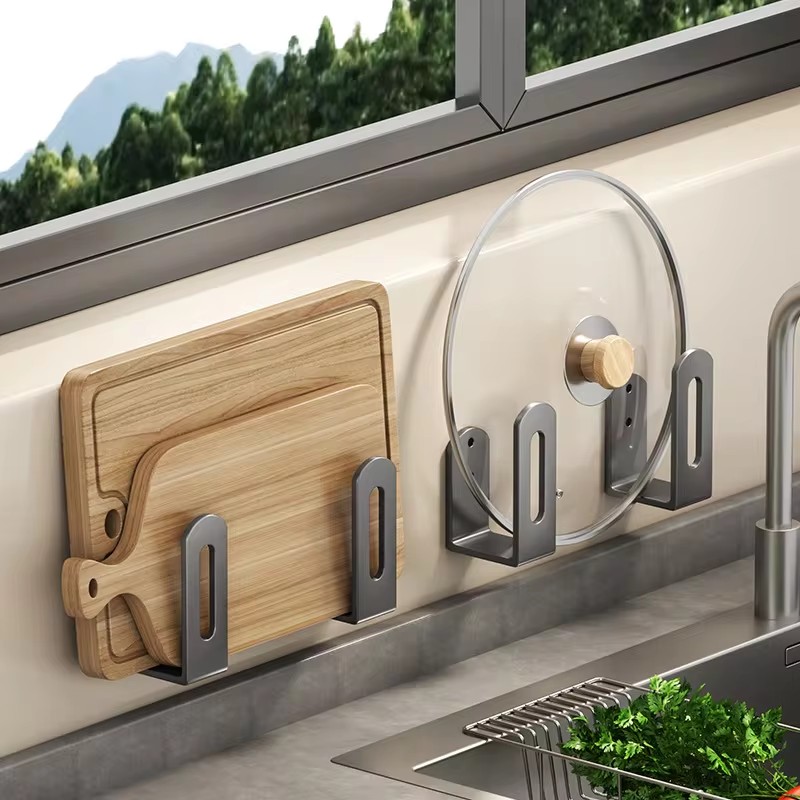 2 ピース/セット鍋蓋ラックポットカバーまな板ホルダースポン - Kitchen Gadgets Storage Ideas のレビューと価格
