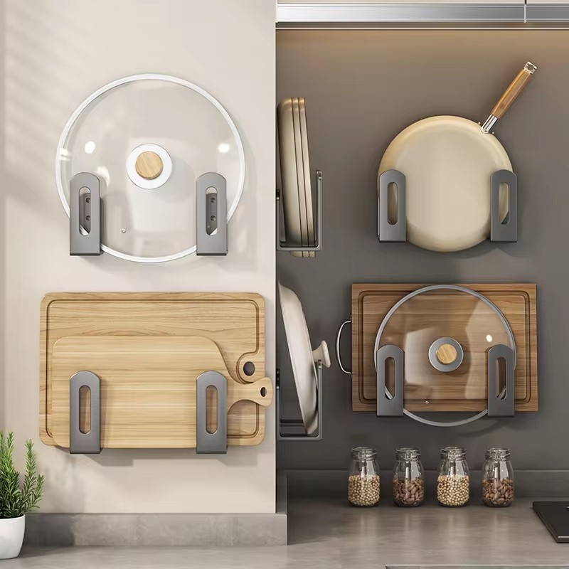 2 ピース/セット鍋蓋ラックポットカバーまな板ホルダースポン - Kitchen Gadgets Storage Ideas のレビューと価格