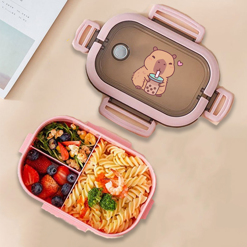 カピバラ弁当箱アニメ動物プリント食品保存容器子供学校ピクニッ - Kitchen Gadgets Website のレビューと価格