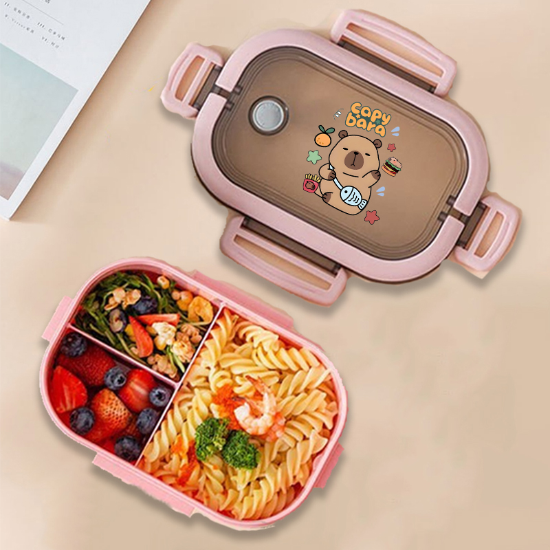 カピバラ弁当箱アニメ動物プリント食品保存容器子供学校ピクニッ - Kitchen Gadgets Website のレビューと価格