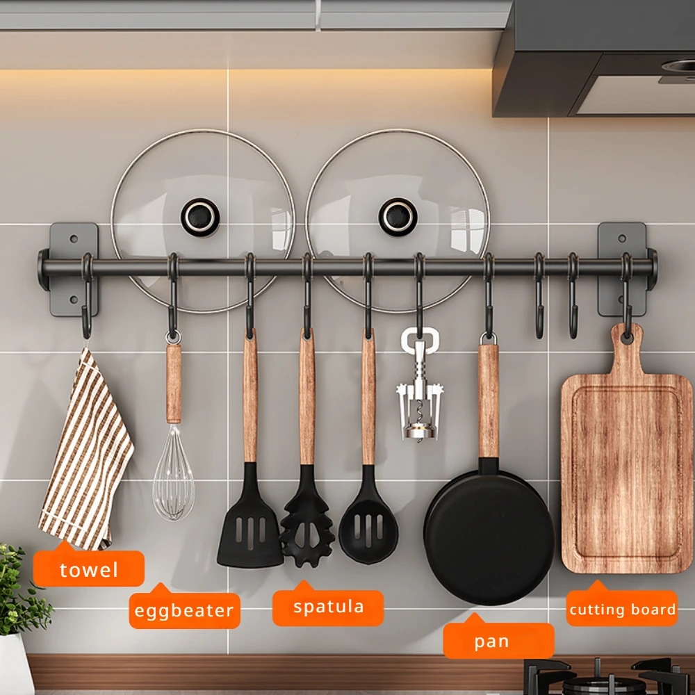 パンチ不要 キッチンフックラック ステンレス製 壁掛け棚 収 - Kitchen Gadgets Storage Ideas のレビューと価格