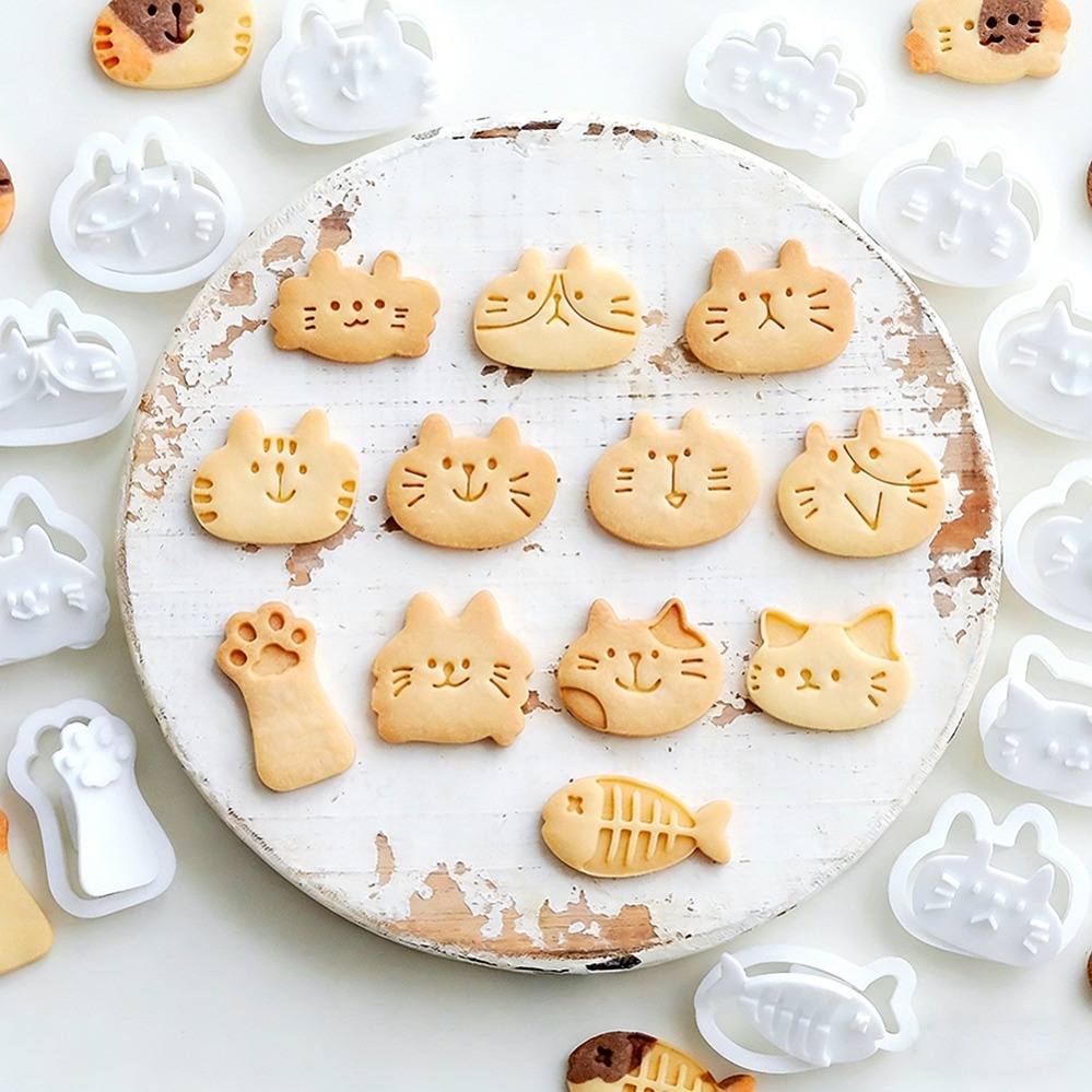 かわいい子猫DIYスタンプクッキーカッター焼き型ベーキングア - Kitchen Gadgets Website のレビューと価格