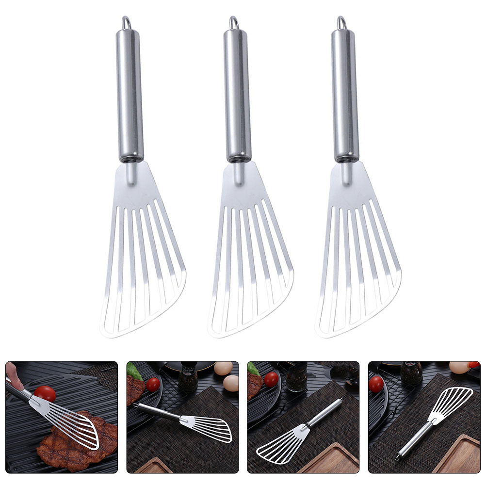 3 個ステンレス鋼スパチュラステーキフライ魚用スロット付きタ - Kitchen Gadgets Gifts のレビューと価格