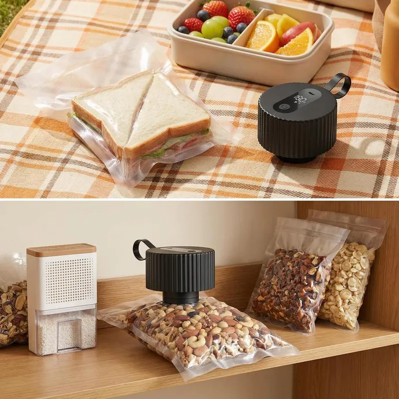 3-in-1 ハンドヘルド電動メイソンジャー真空シーリングマ - Food Vacuum Sealer のレビューと価格