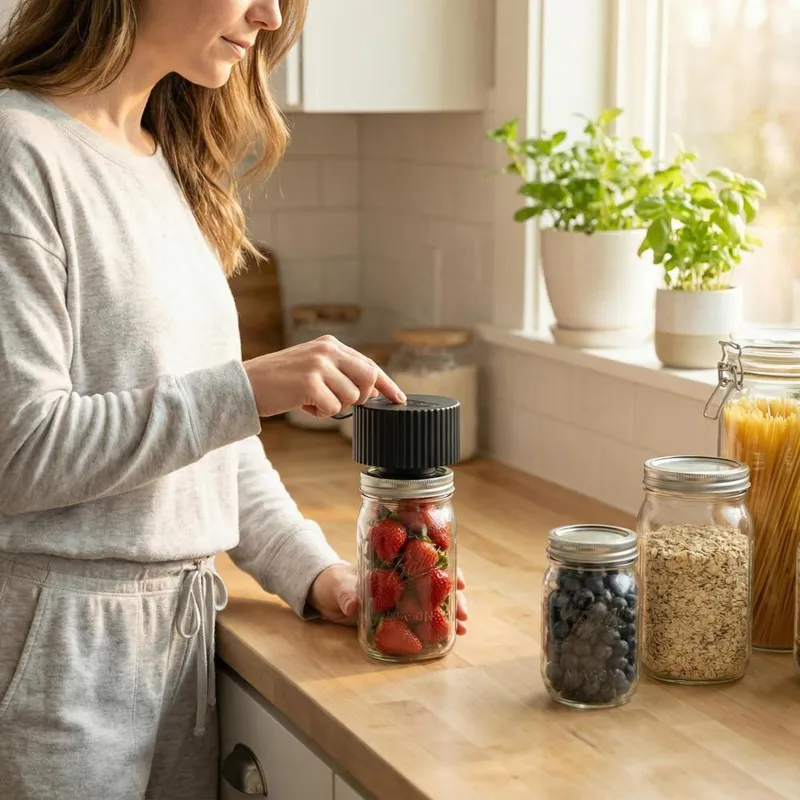 3-in-1 ハンドヘルド電動メイソンジャー真空シーリングマ - Food Vacuum Sealer のレビューと価格