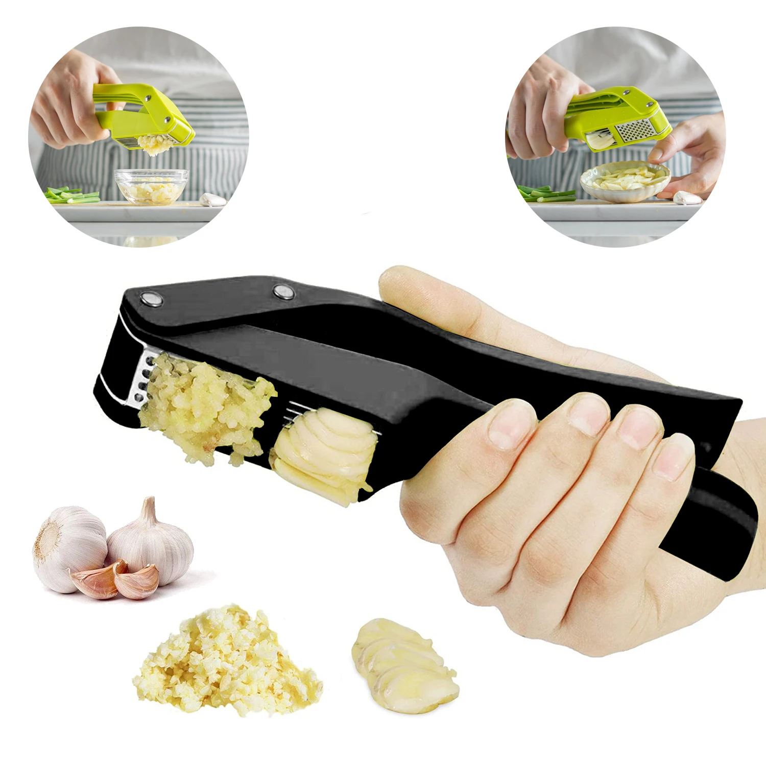 2 in 1 ガーリックライサーとスライサープレスガーリック - Kitchen Gadgets Gifts のレビューと価格